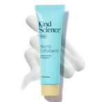 Kind Science Micro Exfoliant+ tube with a swatch of the product