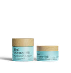 Large and small jars of Kind Science Hydration Cream on a white background